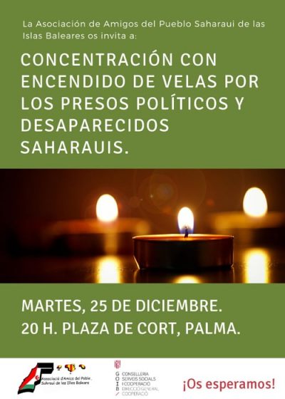 concentración de apoyo a los presos politicos y desaparecidos saharauis Recibidos