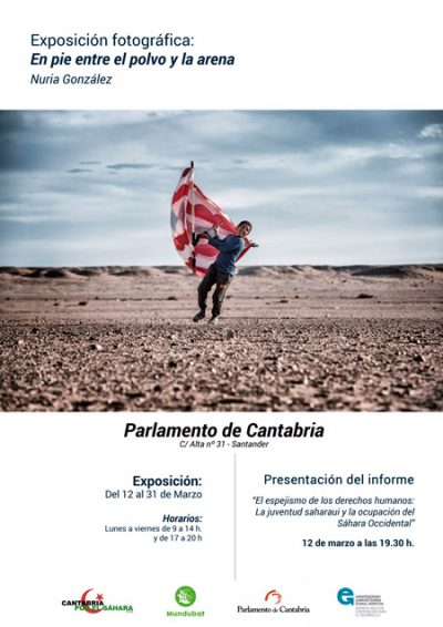 Cartel de la exposición en el parlamento de cantabria