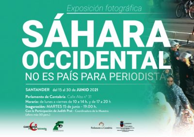 Cartel exposición en el Parlamento de Cantabria