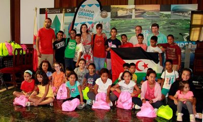 Recepción de los menores saharauis en el Ayuntamiento de Santander